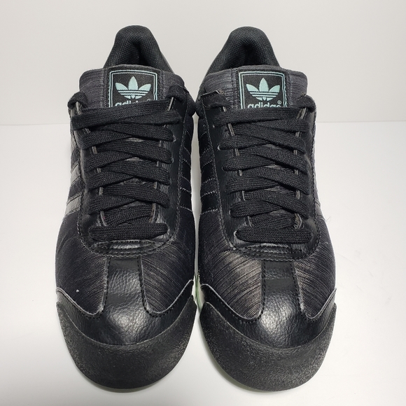 Adidas Original Samoa Sneakers Shoes Black Tiff Blue Aqua Q16189 - Picture 2 of 9
